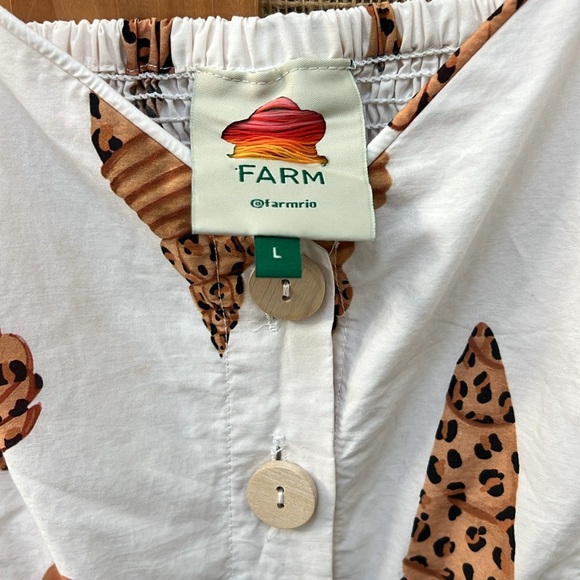 Farm Rio Leopard Print Shell Midi Dress | Size L - Picture 6 of 7